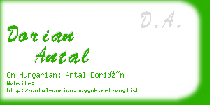 dorian antal business card